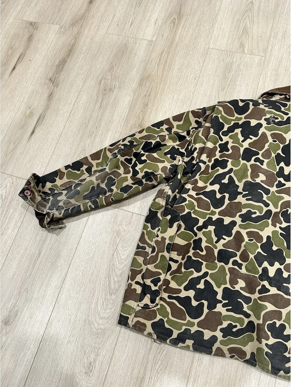 Vintage Red Head Bone Dry Jacket Mens Frog Camo Hunting Duck Field Coat Lined